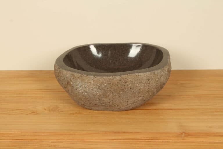 Waschbecken Flussstein RM030352, 41x35x15 cm