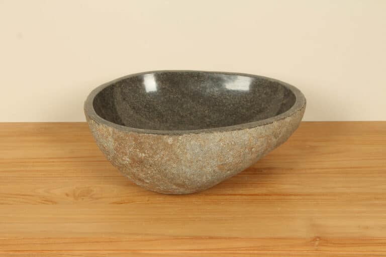Waschbecken Flussstein RM030355, 43x38x15 cm