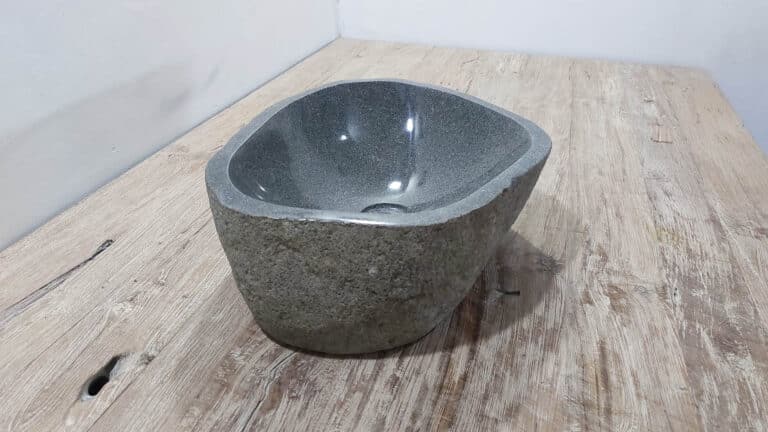 Waschbecken Flussstein RM250302, 42x36x15 cm