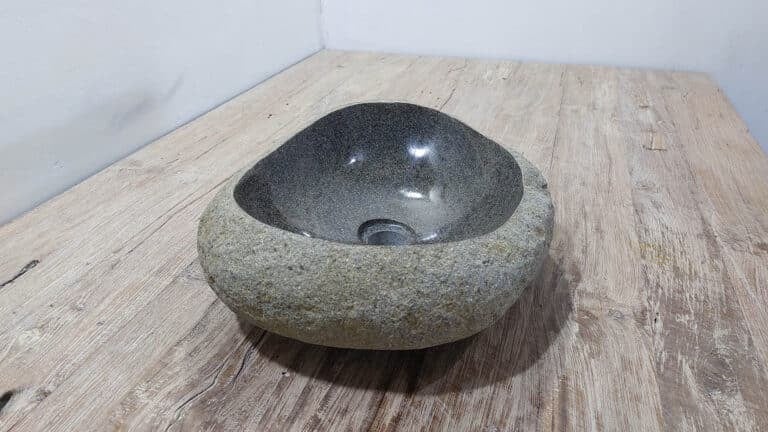 Waschbecken Flussstein RVM250301, 43x35x15 cm