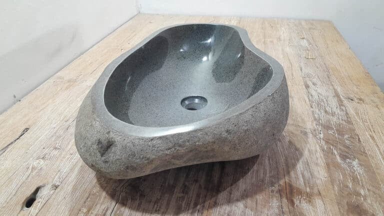 Flussstein Waschbecken RXL250340, 61x37x15 cm