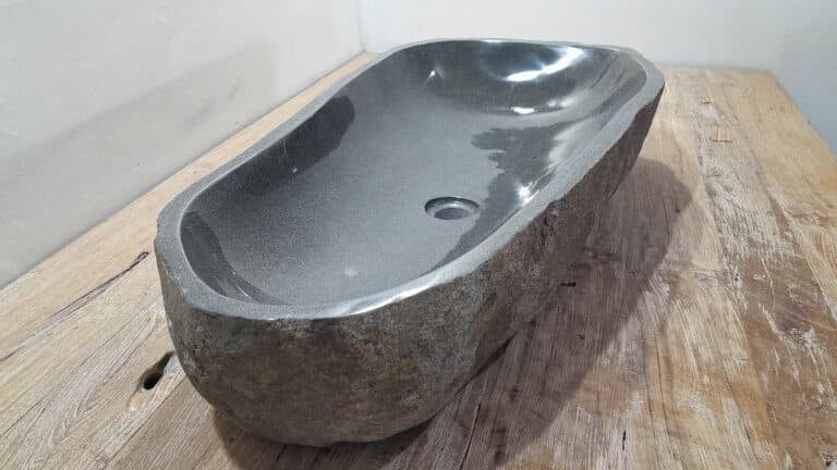 Waschbecken Flussstein RXXL2503813, 83x41x15 cm