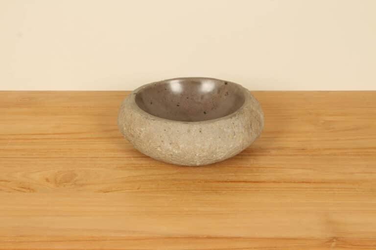 Aufsatzwaschbecken aus Flussstein RXXS010305, 25x23x10 cm