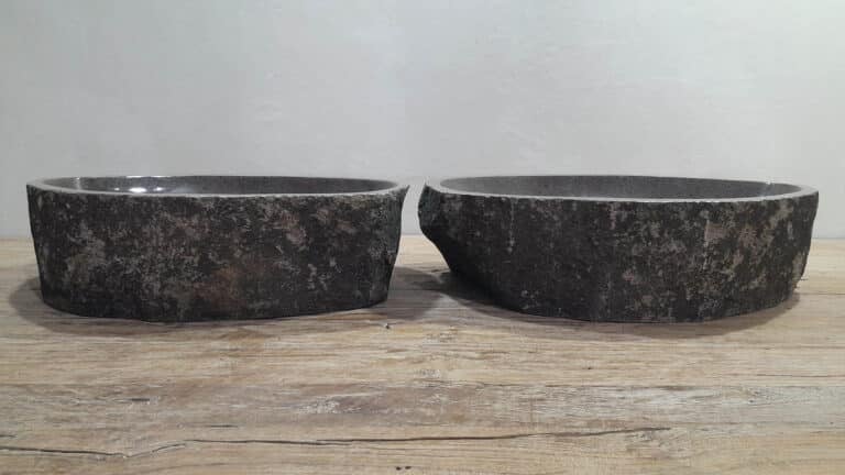 Doppelwaschbecken Flussstein RL250315AB, 58x40x15 cm