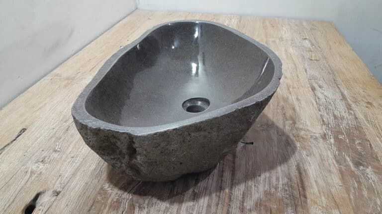 Aufsatzwaschbecken aus Flussstein RL250367, 56x36x15 cm