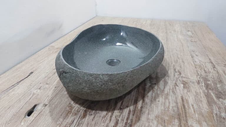 Aufsatzwaschbecken aus Flussstein RVL250303, 54x40x15 cm