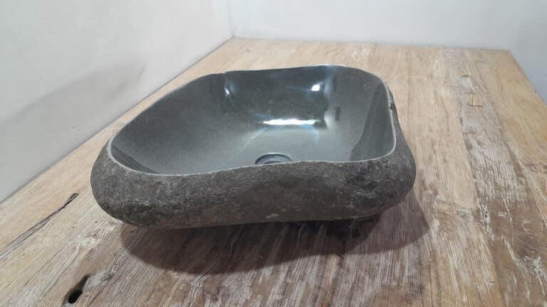 Flussstein Waschbecken RVL250309, 52x42x15 cm