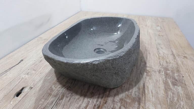 Waschbecken Flussstein RXL250302, 61x35x15 cm