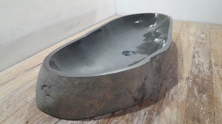 Flussstein Waschbecken RXXL2503907, 91x39x15 cm