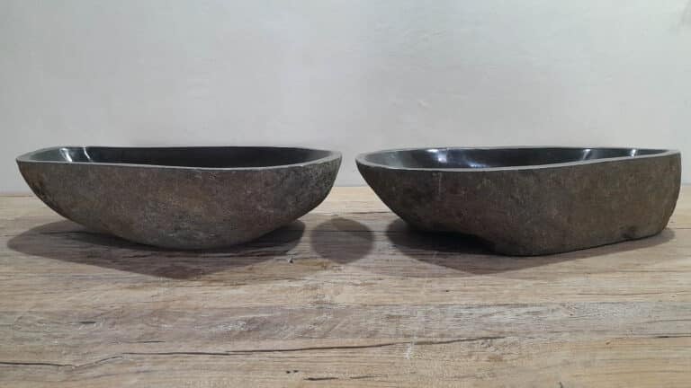 Flussstein Waschbecken Satz RL250318AB, 59x38x15 cm