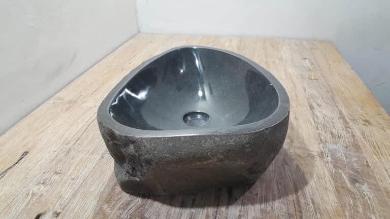 Aufsatzwaschbecken aus Flussstein RL250378, 51x36x15 cm