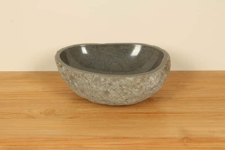 Waschbecken Flussstein RM030351, 41x35x15 cm