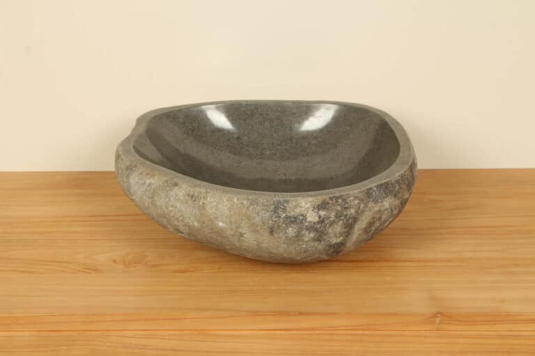 Flussstein Waschbecken RM030357, 44x44x15 cm