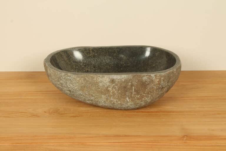 Flussstein Waschbecken RM030360, 47x28x15 cm
