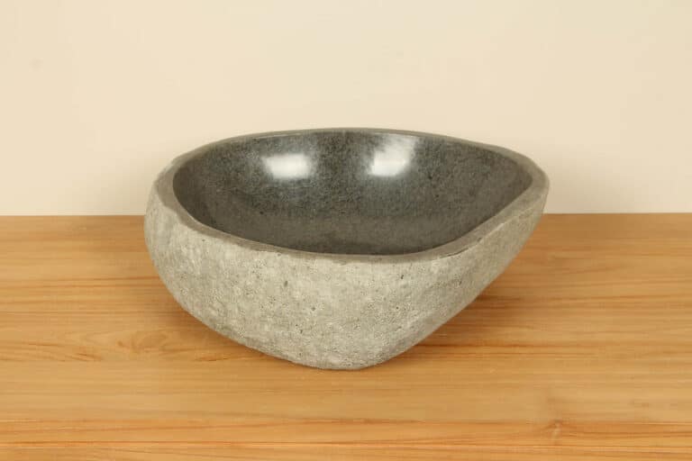 Flussstein Waschbecken RM030361, 45x41x15 cm