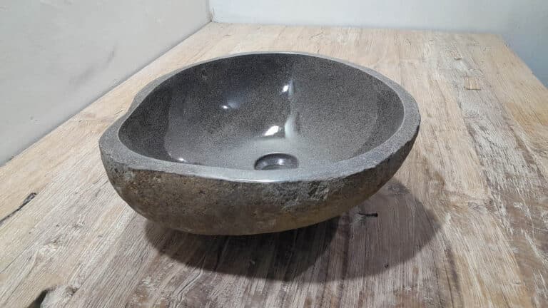 Waschbecken Flussstein RM250362, 44x39x15 cm