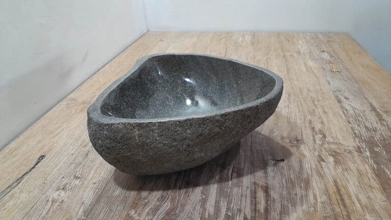 Aufsatzwaschbecken aus Flussstein RS250341, 38x35x15 cm