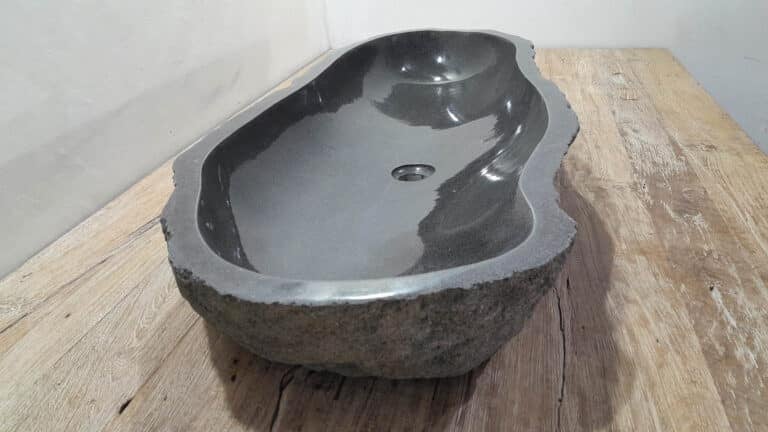 Flussstein Waschbecken RXXL25031003, 104x43x15 cm