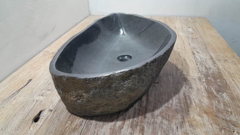 Aufsatzwaschbecken aus Flussstein RXXL2503711, 72x40x15 cm