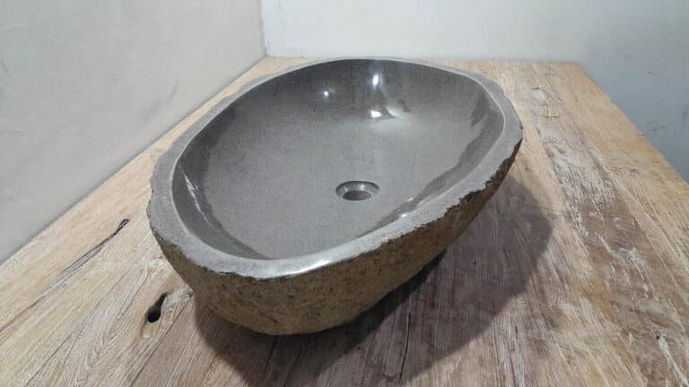 Aufsatzwaschbecken aus Flussstein RXXL2503712, 78x46x15 cm