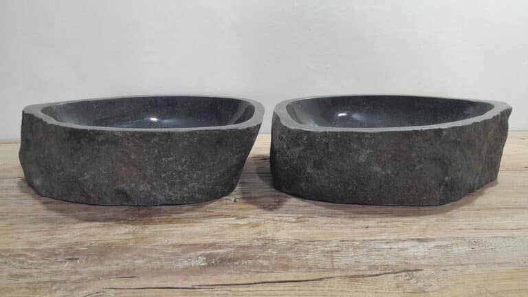 Doppelwaschbecken Flussstein RL250316AB, 53x43x15 cm