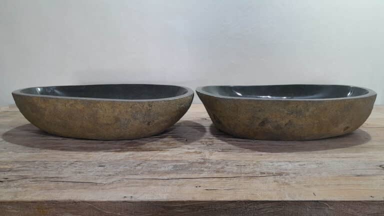 Flussstein Waschbecken Satz RXL250303AB, 65x36x15 cm