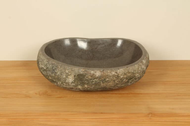 Flussstein Waschbecken RM030362, 48x40x15 cm