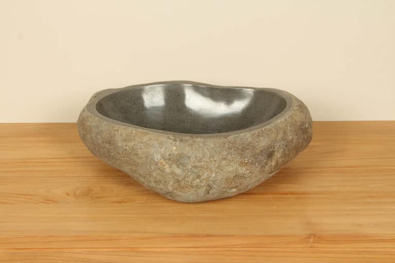 Flussstein Waschbecken RM030363, 48x37x15 cm