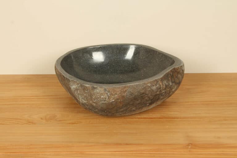 Flussstein Waschbecken RM030364, 41x39x15 cm