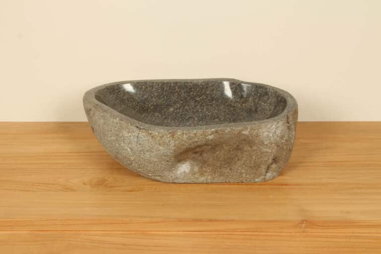 Flussstein Waschbecken RM030366, 48x35x15 cm