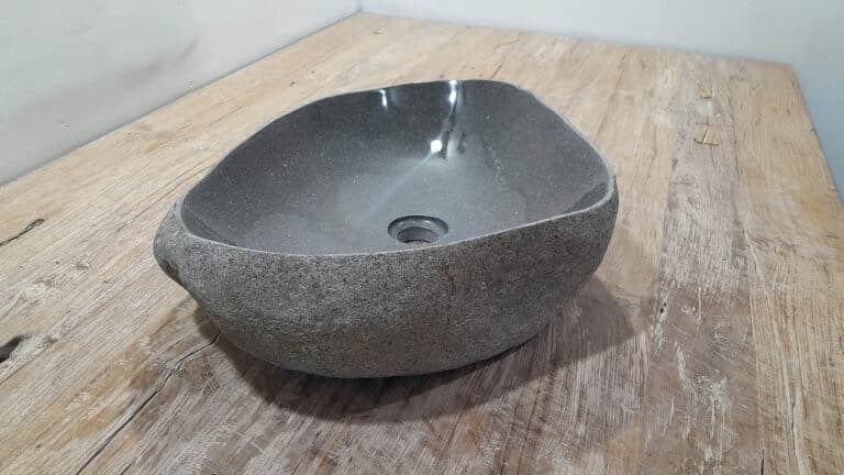 Flussstein Waschbecken RVL250308, 56x39x15 cm
