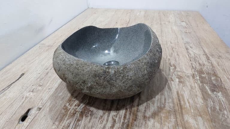Waschbecken Flussstein RVM250313, 44x37x15 cm