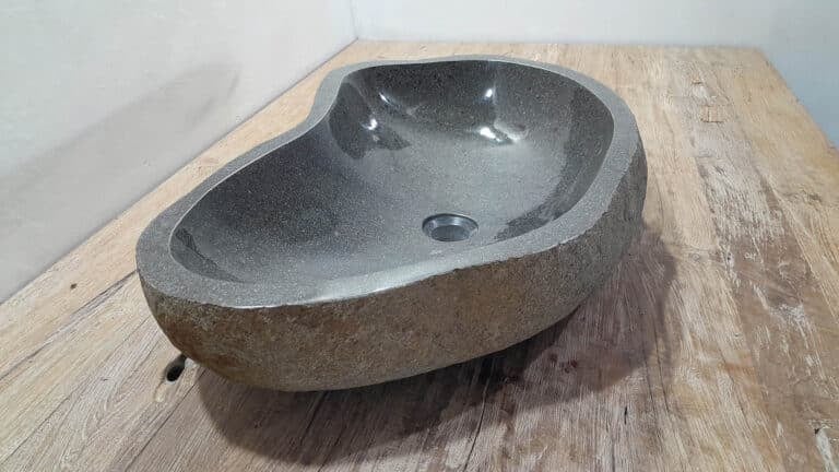 Aufsatzwaschbecken aus Flussstein RXXL2503715, 71x40x15 cm