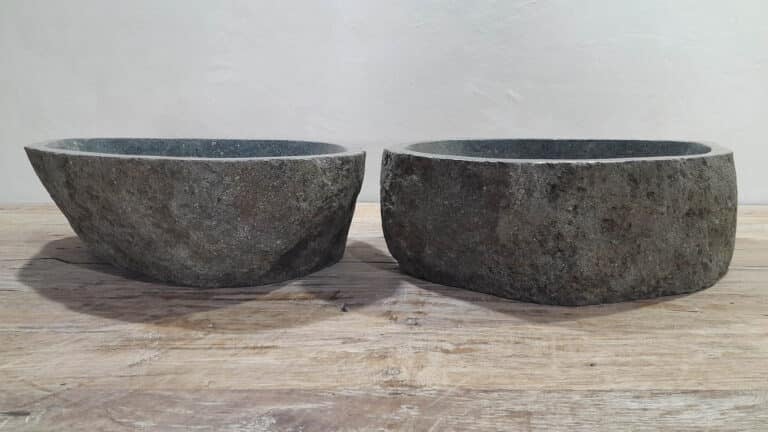 Flussstein Waschbecken Satz RL250317AB, 52x37x15 cm