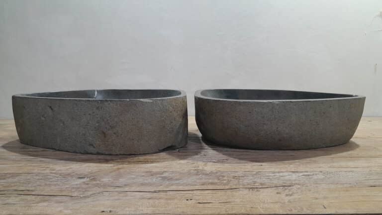 Flussstein Waschschale Satz RL250325AB, 58x38x15 cm