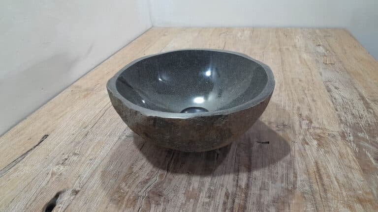 Waschbecken Flussstein RS250339, 37x34x15 cm