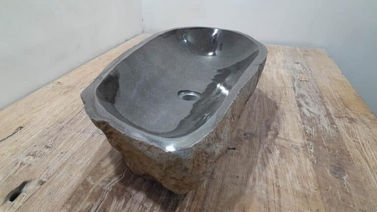 Waschbecken Stein RXXL25112707, 75x36x15 cm