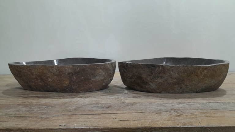 Doppelwaschbecken Flussstein Satz RL2511218AB, 56x36x15 cm