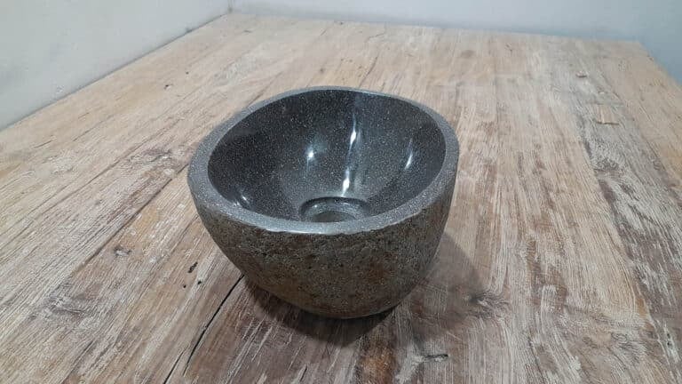 Aufsatzwaschbecken aus Flussstein RXS2511212, 29x21x12 cm