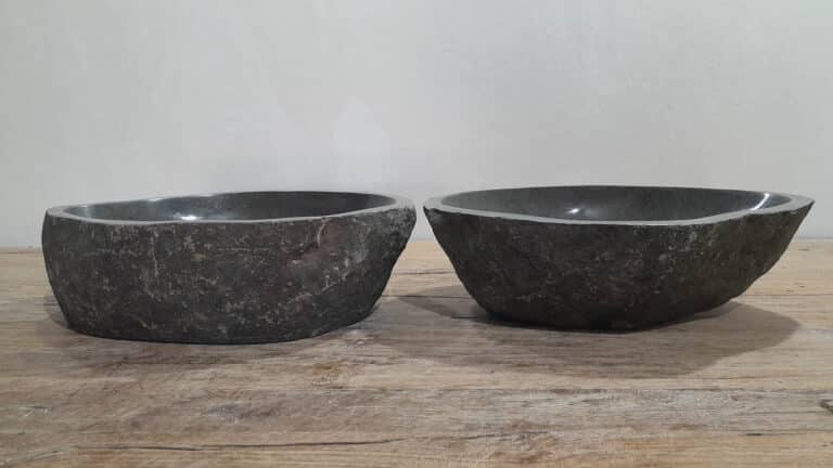 Doppelwaschbecken Flussstein Satz RL2511219AB, 52x36x15 cm