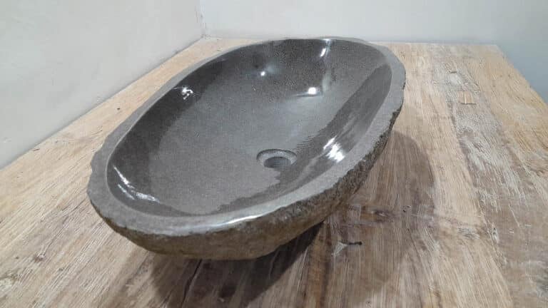Waschbecken Flusstein RXL2511237, 67x36x15 cm