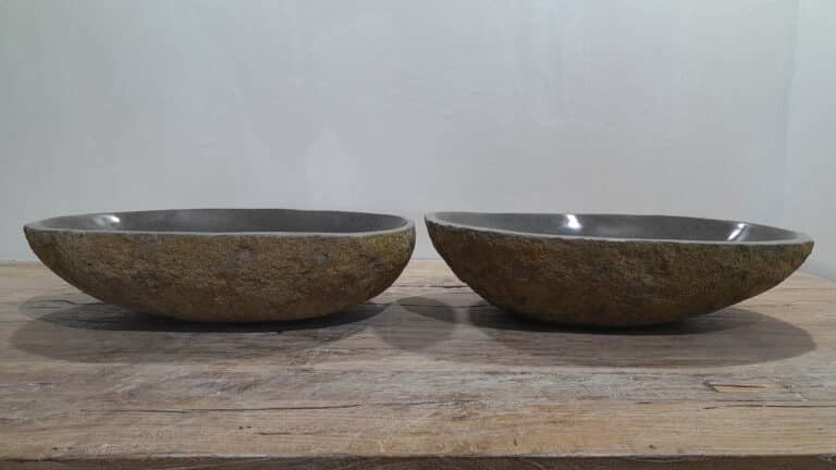 Doppelwaschbecken Flussstein Satz RL2511215AB, 58x40x15 cm
